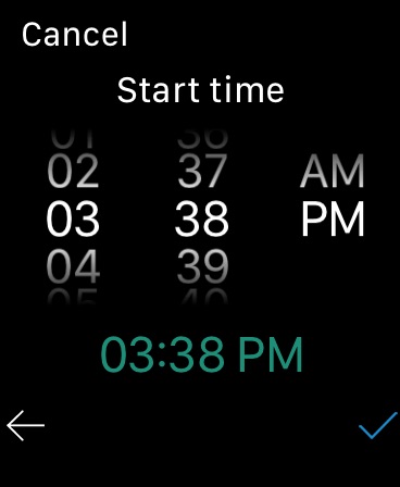 WorkHours Watch app - Time
