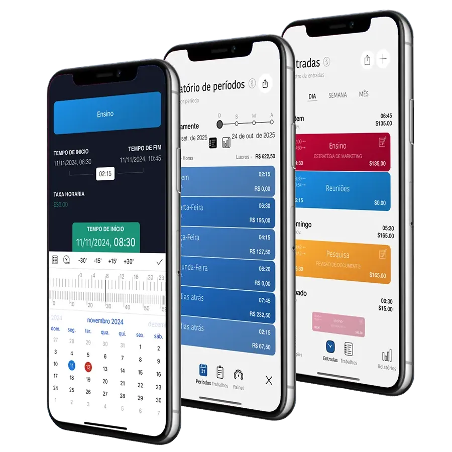 WorkHours app - Rastreamento de Tempo Pessoal para iPhone e Apple Watch