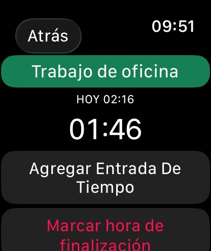 WorkHours para Apple Watch - Trabajo