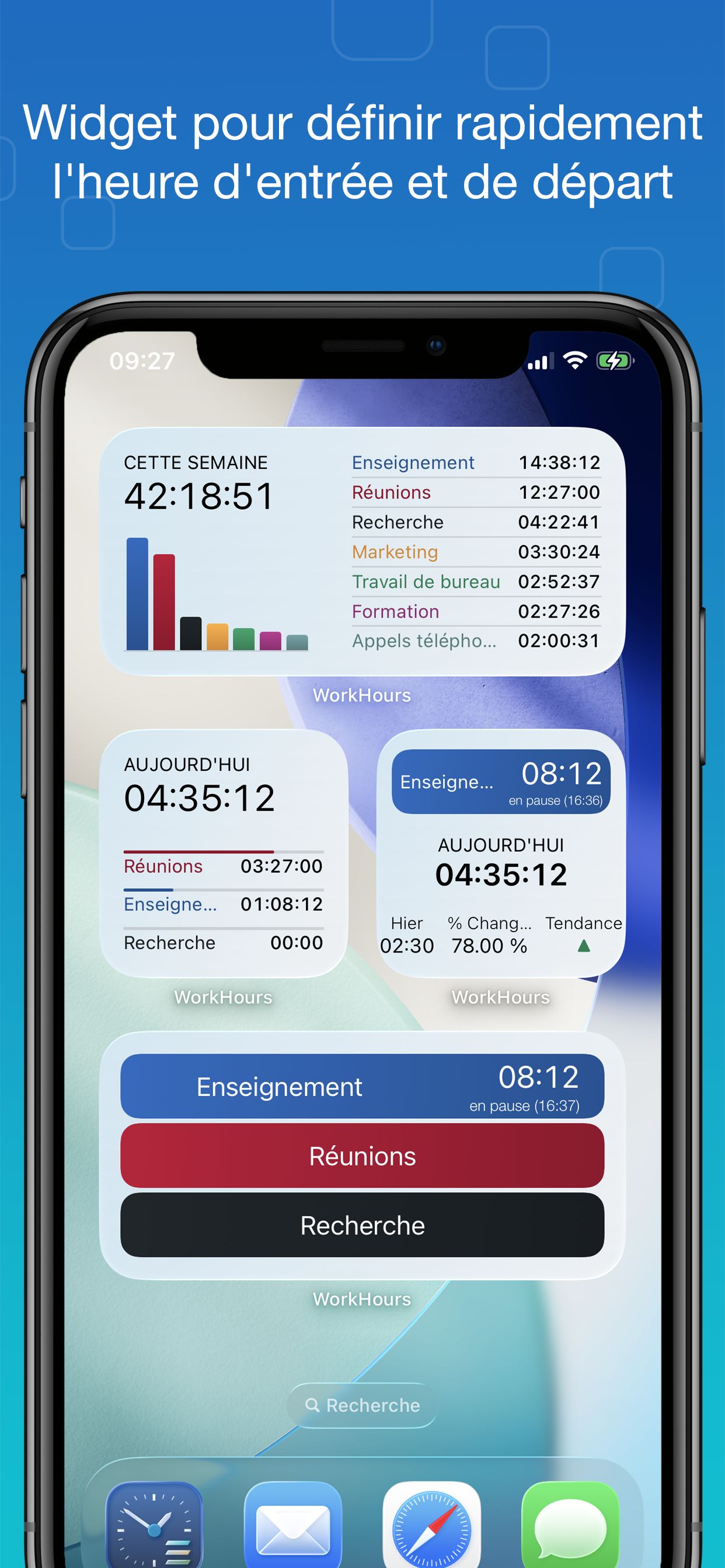 Capture d’écran WorkHours - Widget