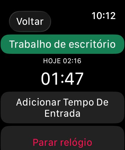 App WorkHours para Watch - Trabalho