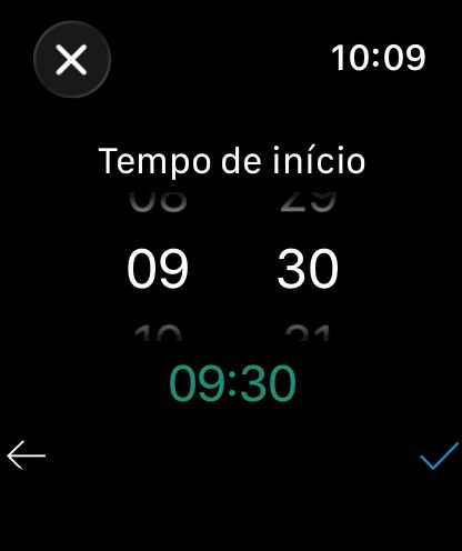 App WorkHours para Watch - Tempo