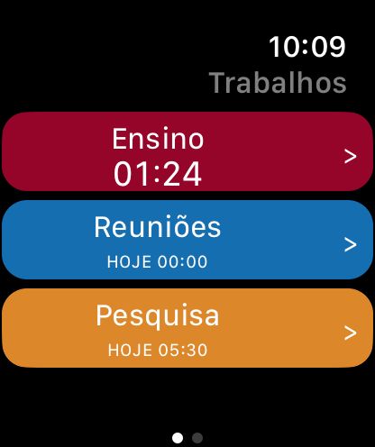 App WorkHours para Watch - Trabalhos