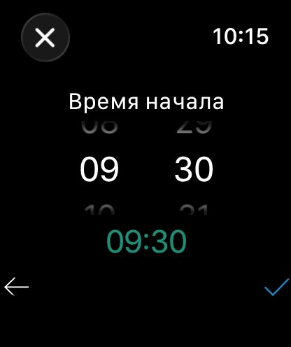 WorkHours для Apple Watch — Время