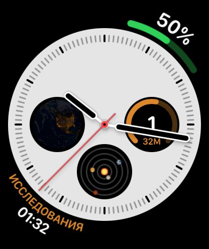 WorkHours для Apple Watch — Компликации
