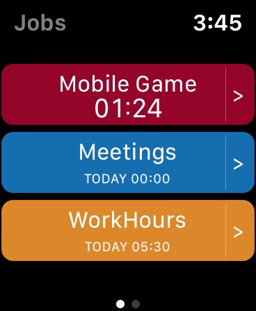 WorkHours Watch app - Jobs
