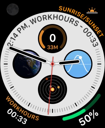 WorkHours Watch app - Complications