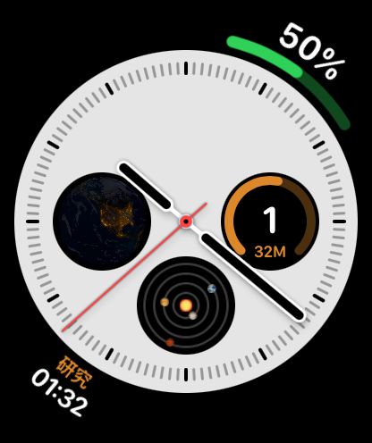 WorkHours Watch 应用 - 表盘组件